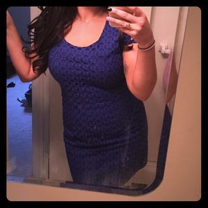 Blue above the knee dress